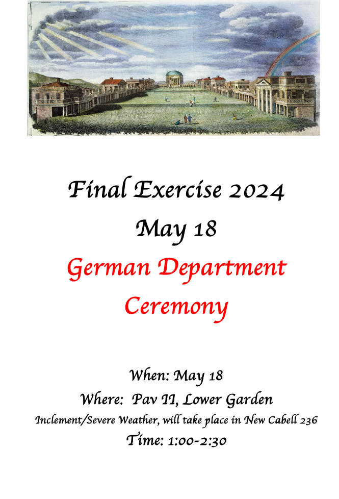 Final Exercises German Department Ceremony flyer