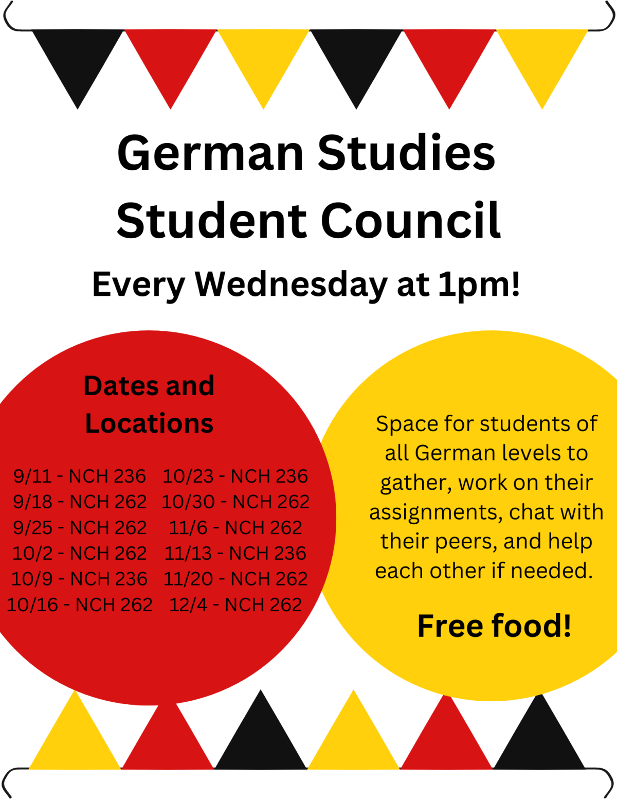 German Studies Student Council 2024 Every wednesday flyer